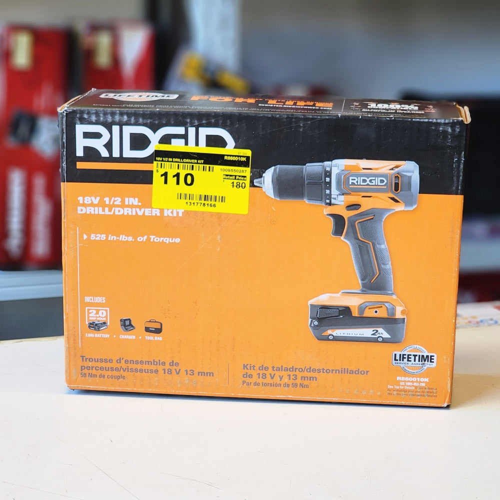 18V 1/2 in. Drill / Driver Kit 18V 1/2 in. Drill / Driver Kit
